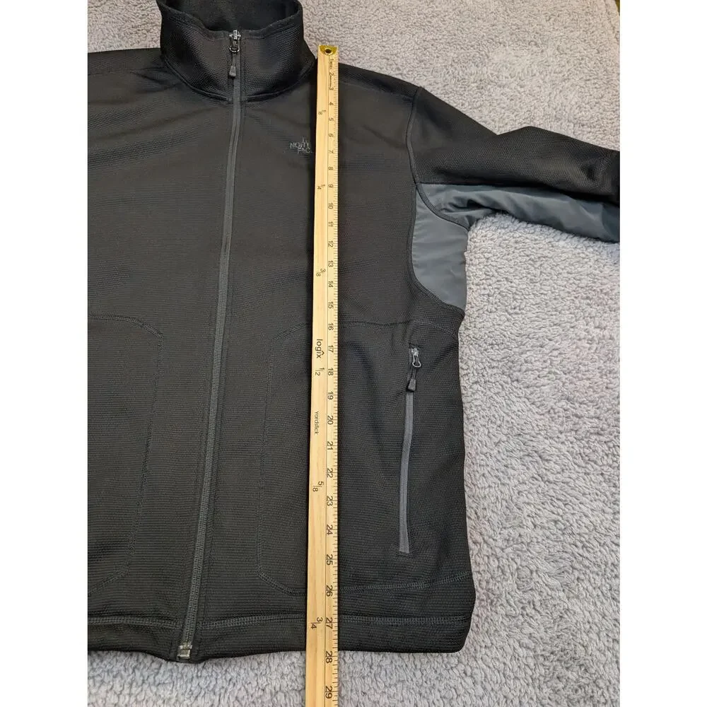The North Face Jacket Men's Size L Black Knit Full Zipper Jacket (1036)